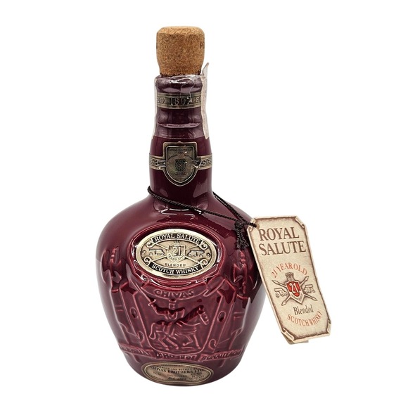 Royal Salute Other - Royal Salute 21 Year Old Blended Scotch Whisky Red‎ Ceramic Bottle Only